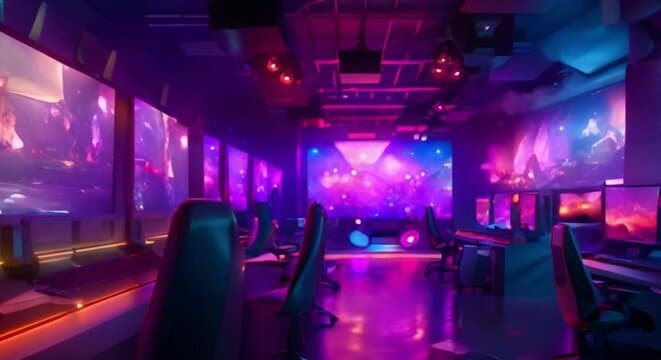 Racing arena with premium simulators